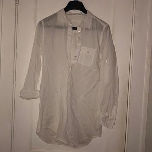 J.Crew Longline Half Button Shirt